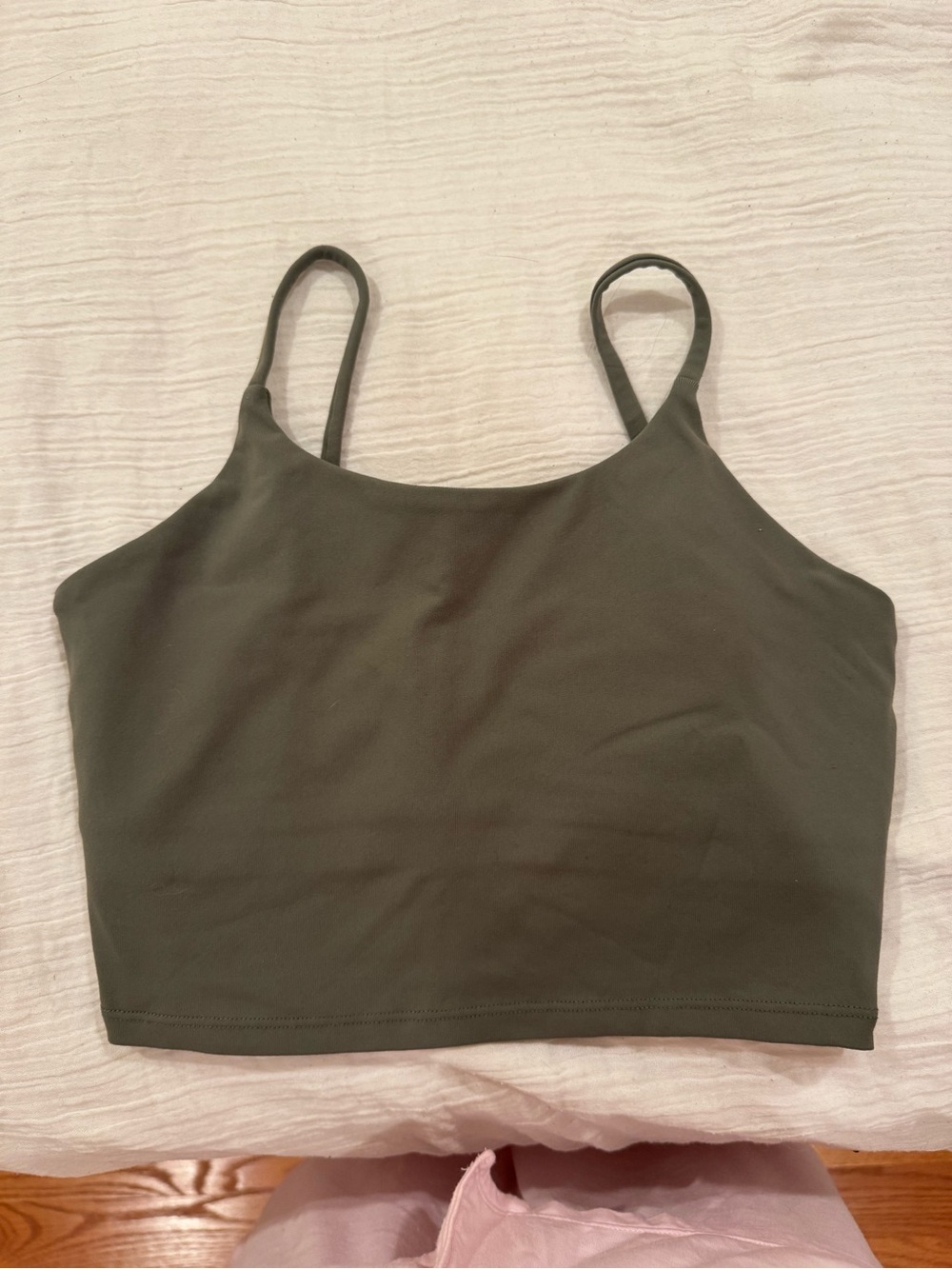 Women’s Olive Green Cropped Tank Top